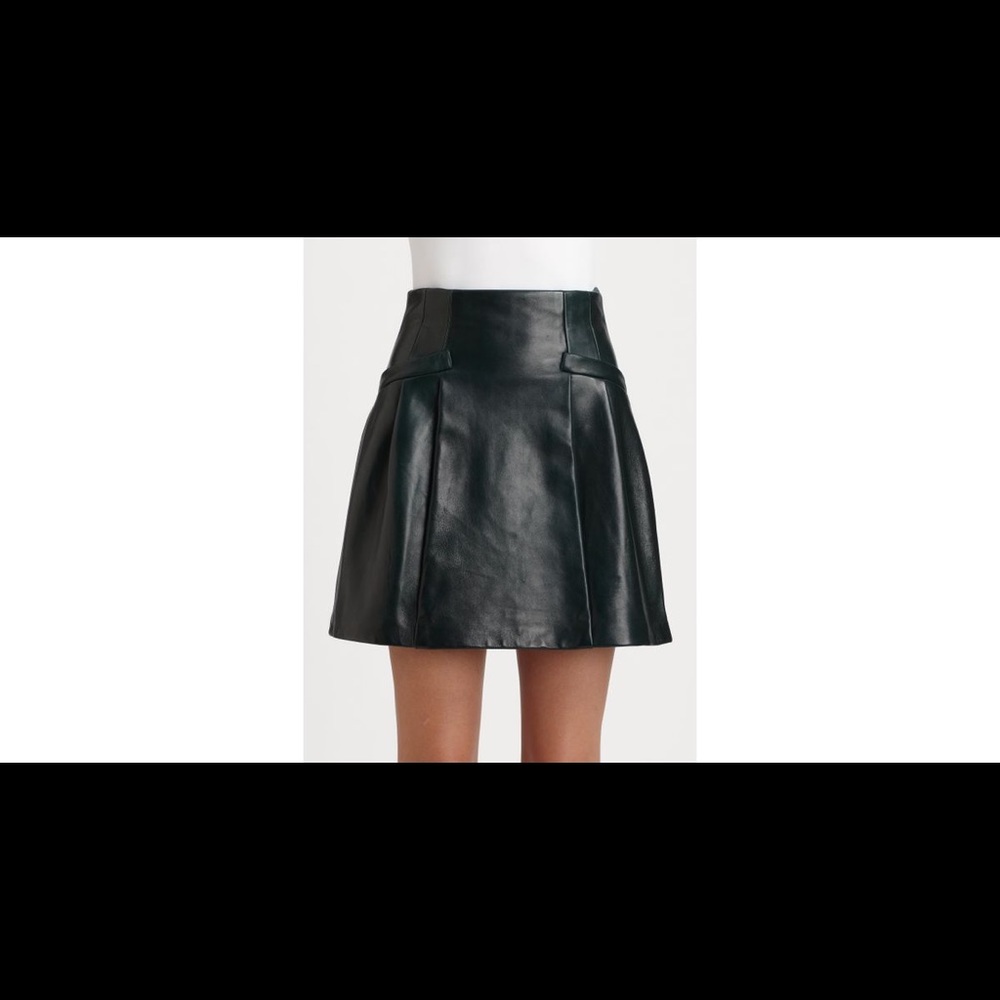 Nanette Lepore Leather Mini Skirt